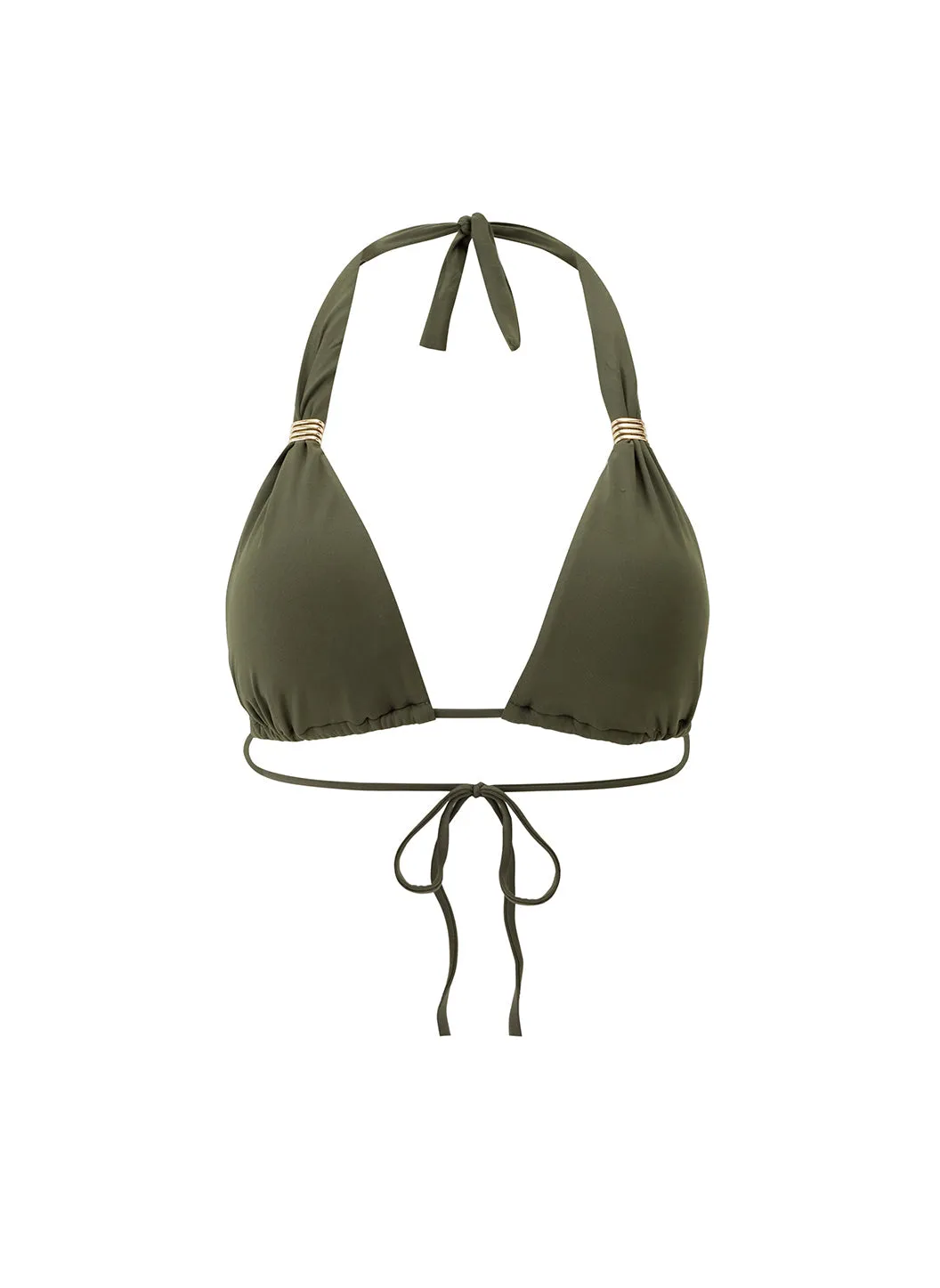Grenada Olive Bikini Top sold by Melissa Odabash