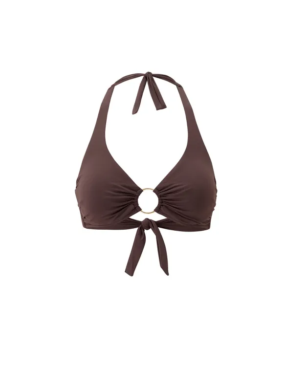 Brussels Brown Bikini Top sold by Melissa Odabash