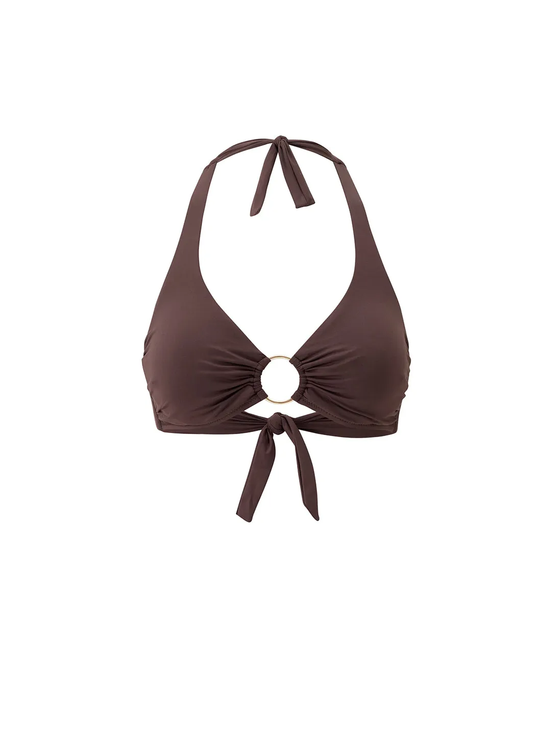 Brussels Brown Bikini Top sold by Melissa Odabash