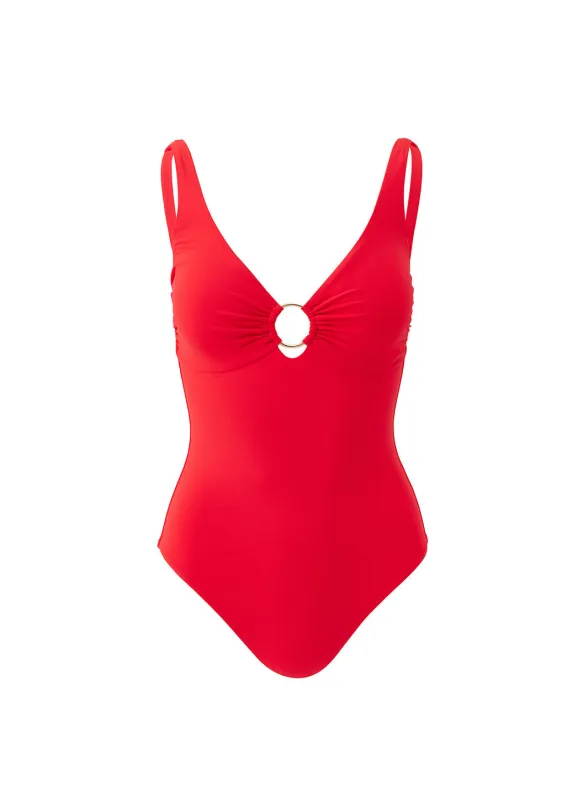 Abruzzo Red Swimsuit sold by Melissa Odabash