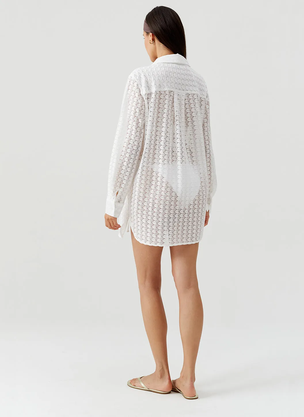 Daria White Shirt sold by Melissa Odabash product image thumbnail 4