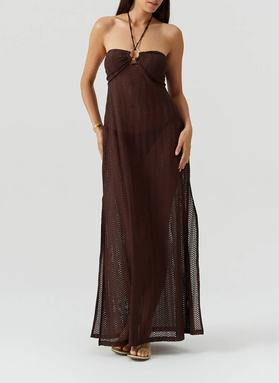 Harriet Brown Dress sold by Melissa Odabash product image thumbnail 5