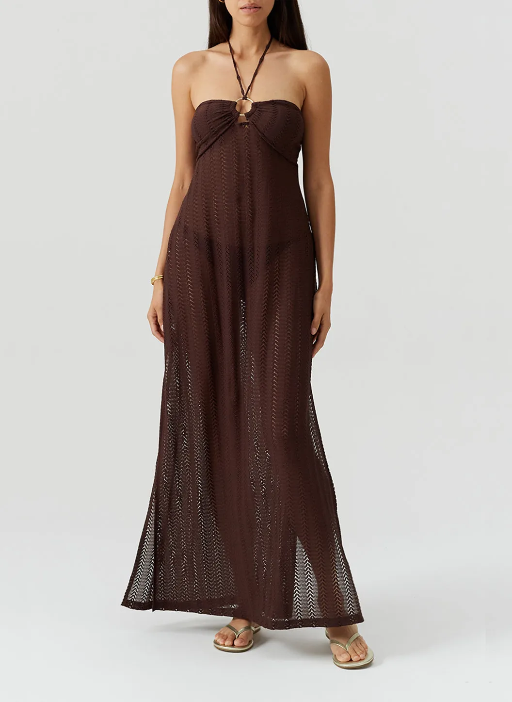 Harriet Brown Dress sold by Melissa Odabash product image thumbnail 3