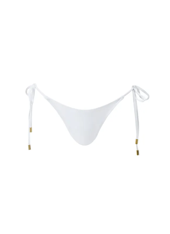 Girona White Bikini Bottom made by Melissa Odabash