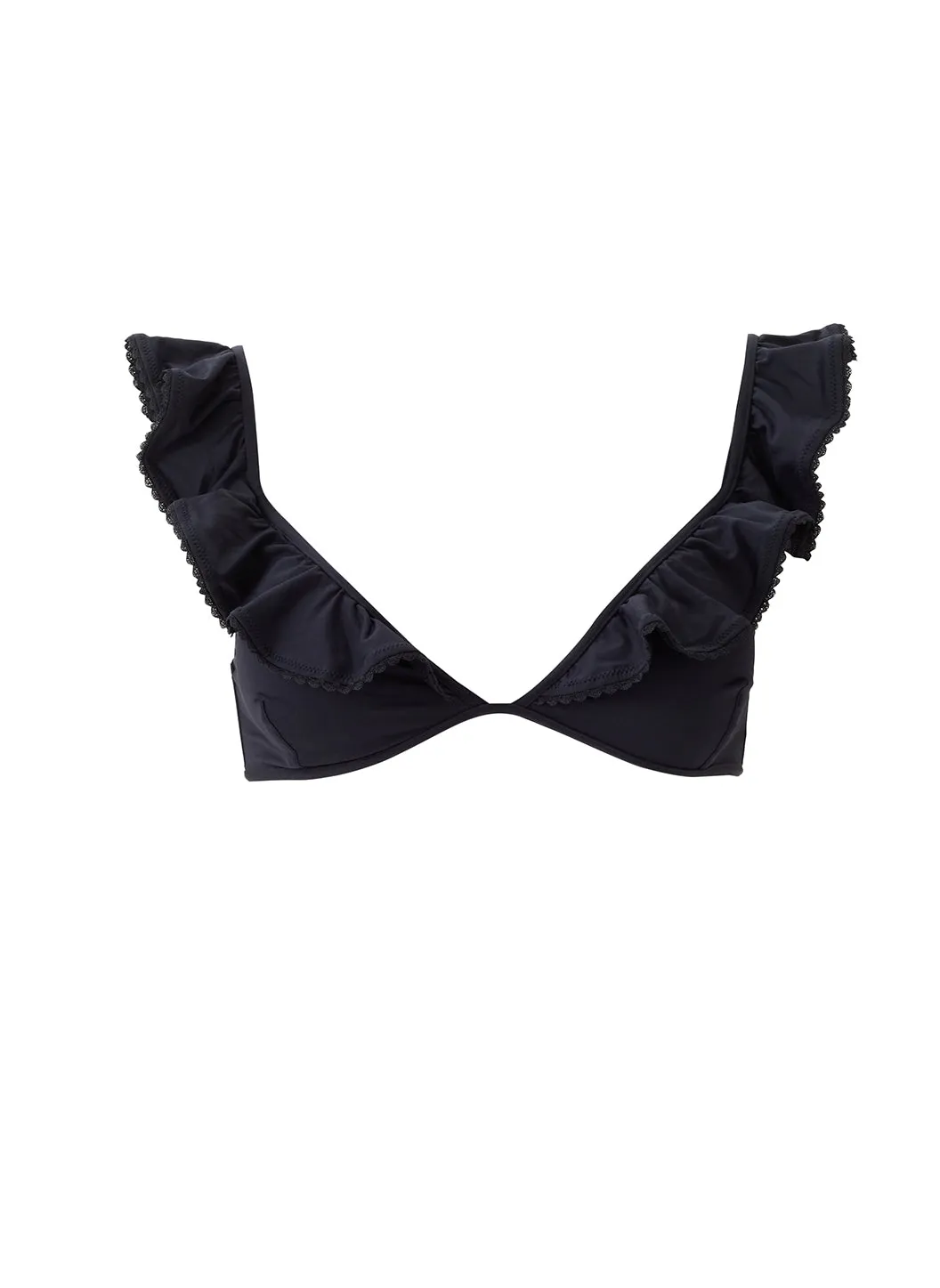 Pompano Black Bikini Top sold by Melissa Odabash