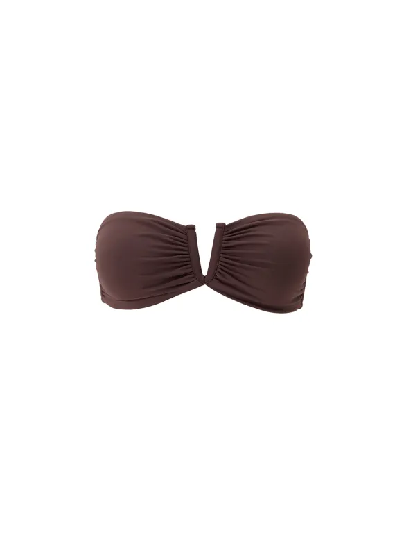 Alba Brown Bikini Top sold by Melissa Odabash