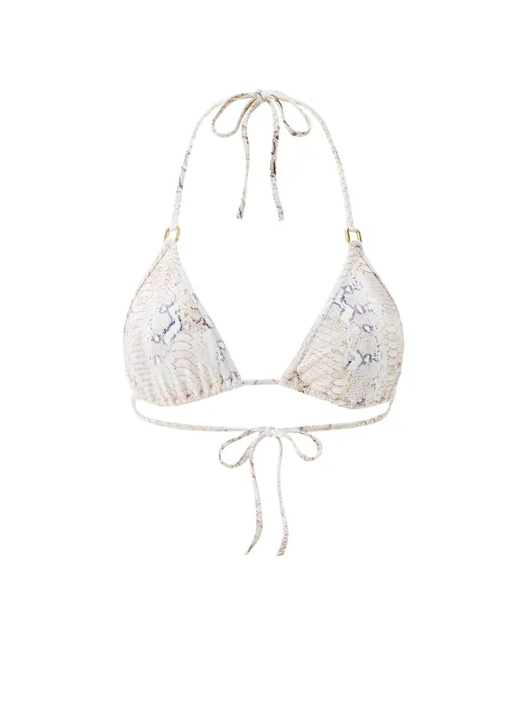 Malta Lizard Bikini Top sold by Melissa Odabash