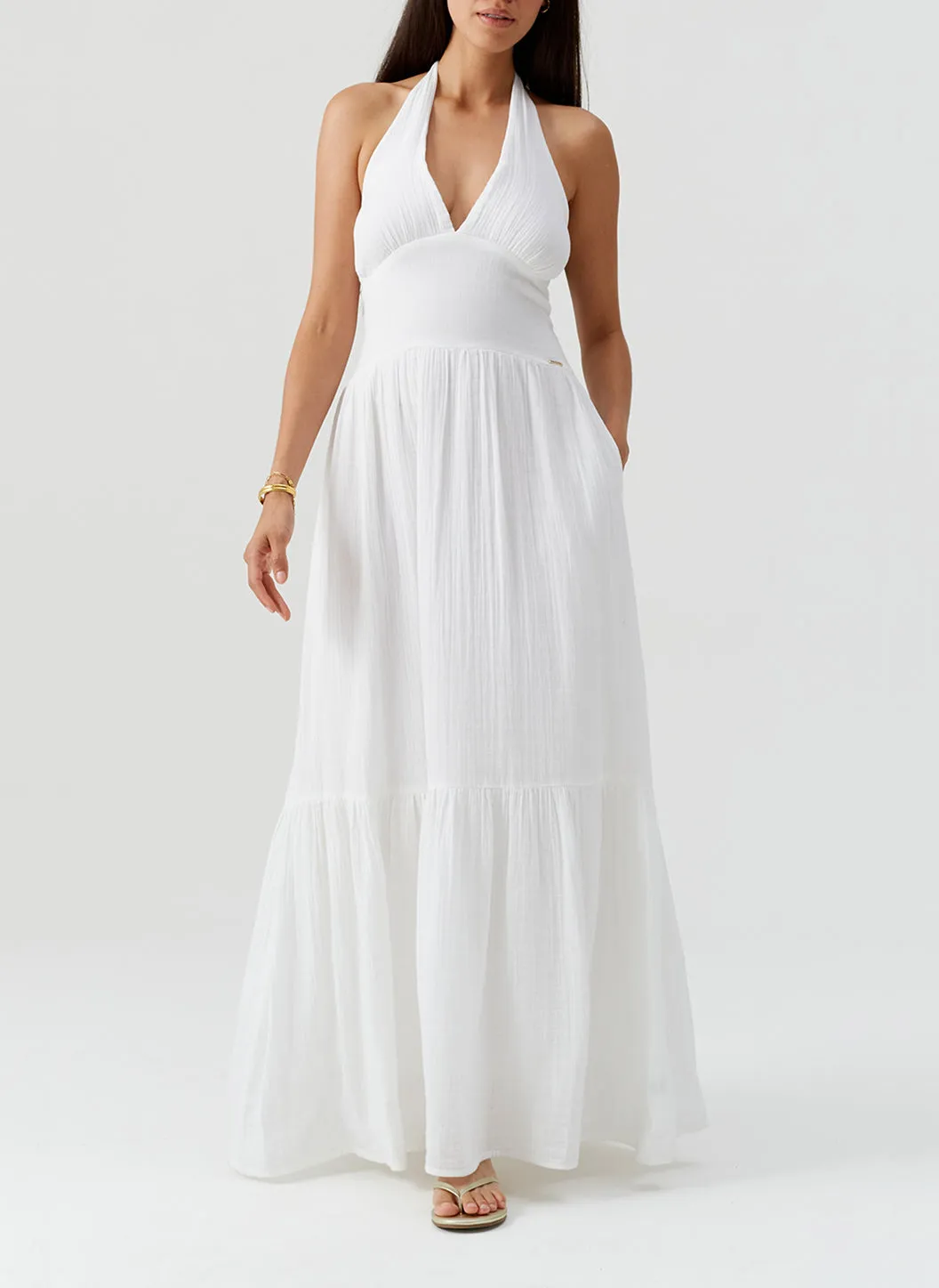 Shay White Dress sold by Melissa Odabash product image thumbnail 5