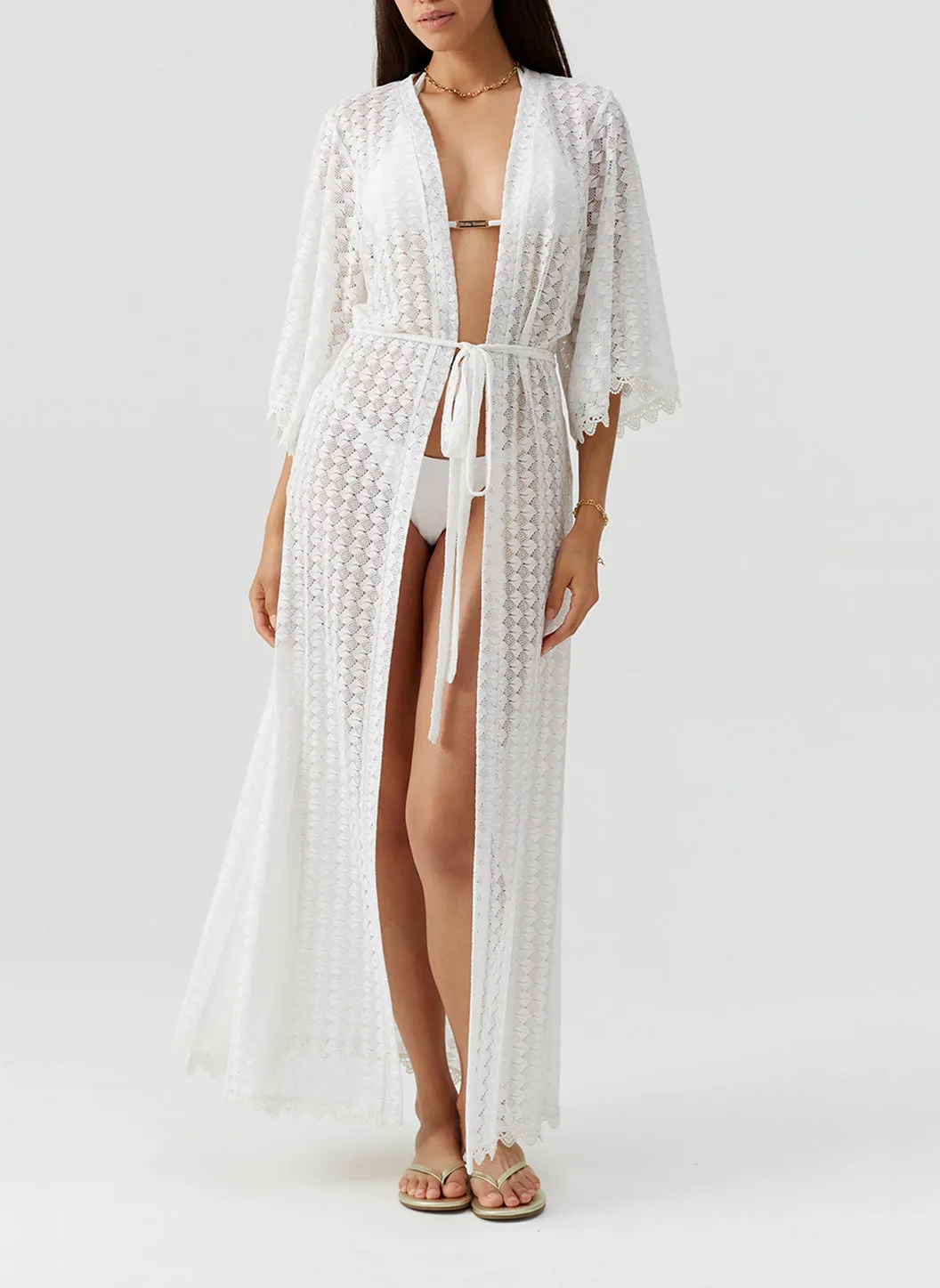 Tali White Kaftan sold by Melissa Odabash product image thumbnail 4