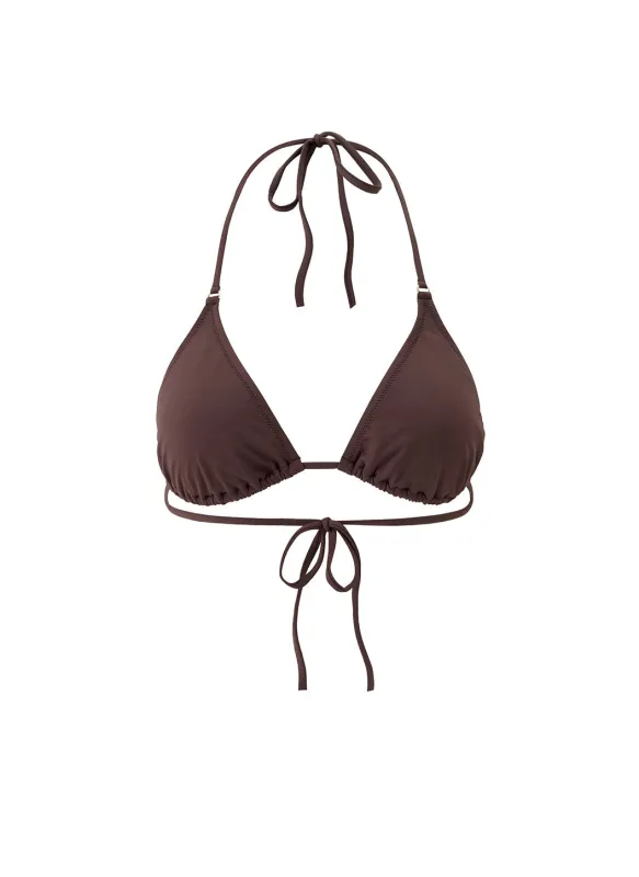 Malibu Brown Bikini Top sold by Melissa Odabash