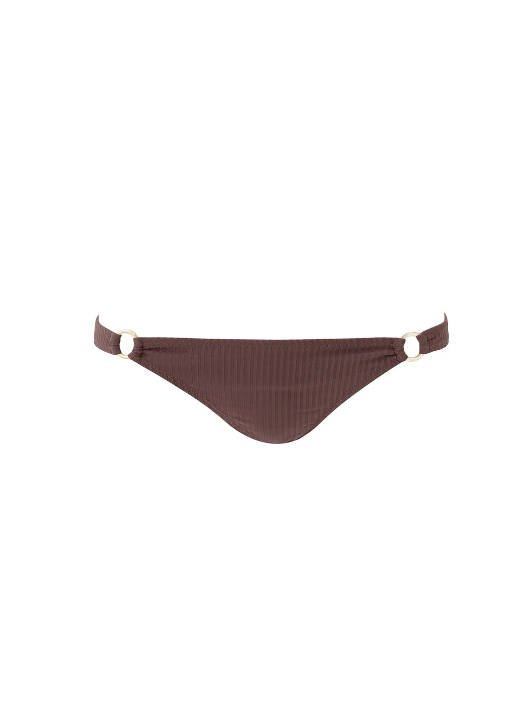 Montenegro Brown Ribbed Bikini Bottom sold by Melissa Odabash