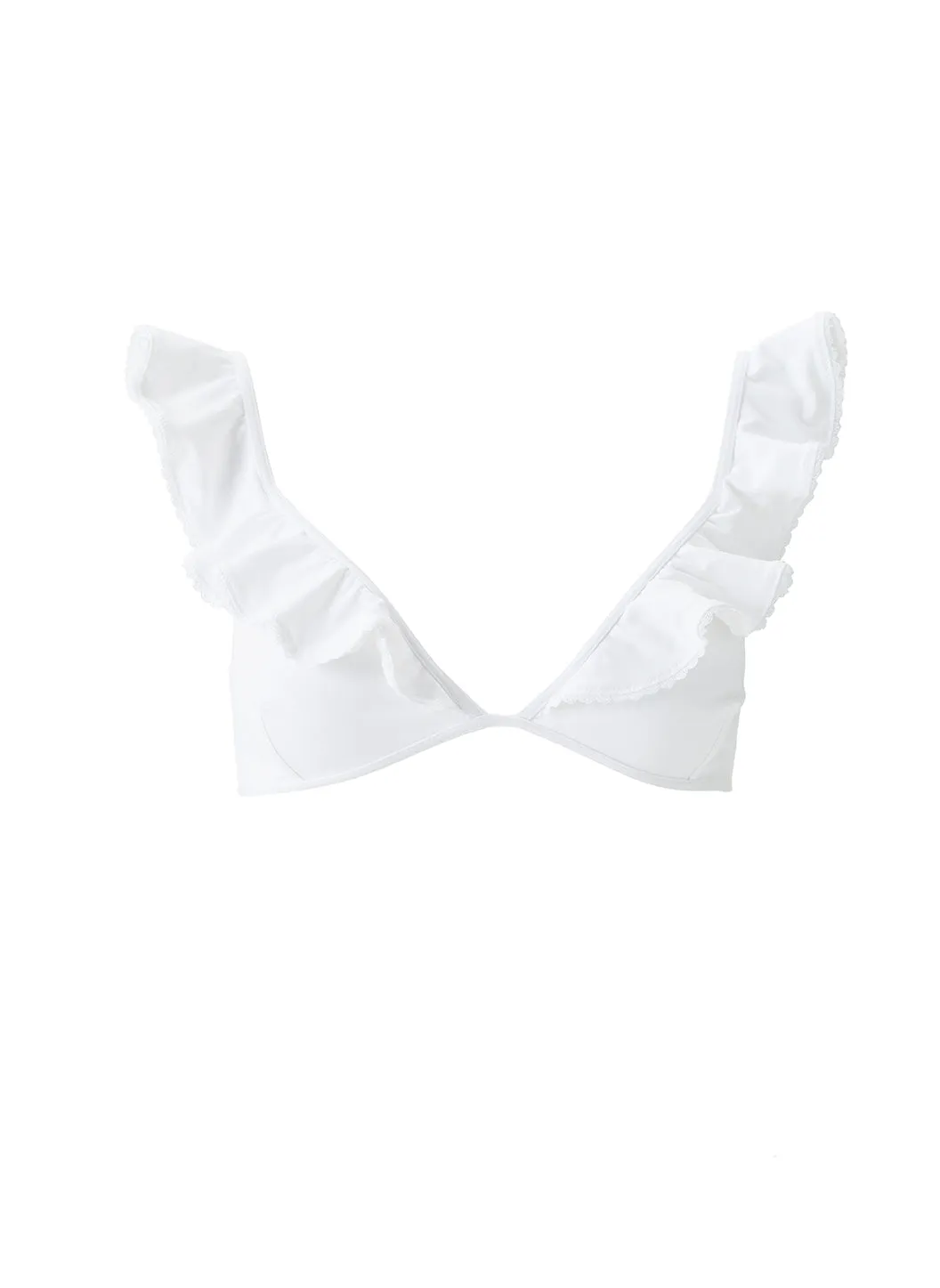 Pompano White Bikini Top sold by Melissa Odabash