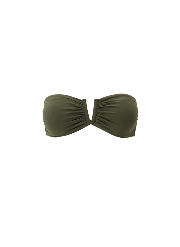 Alba Olive Bikini Top sold by Melissa Odabash