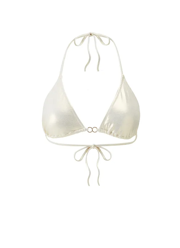 Costa Gold Bikini Top sold by Melissa Odabash