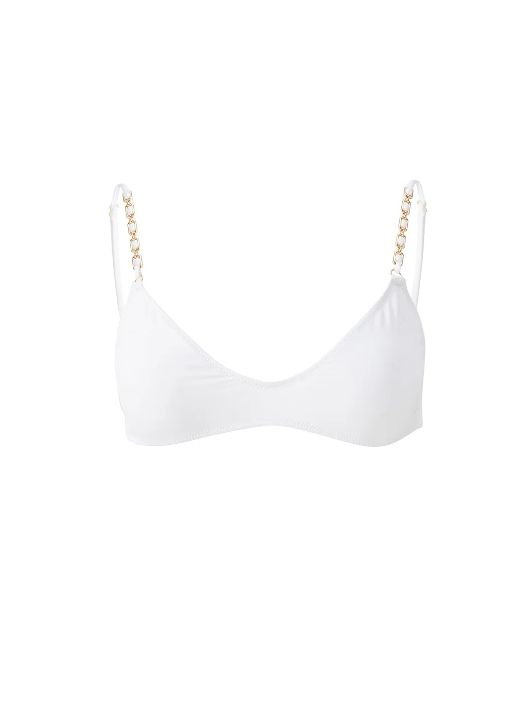 Lima White Bikini Top sold by Melissa Odabash