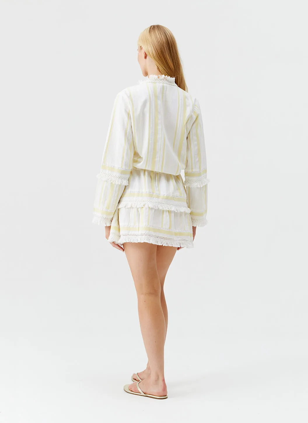 Exclusive Claudia Yellow Stripe Dress sold by Melissa Odabash product image thumbnail 3
