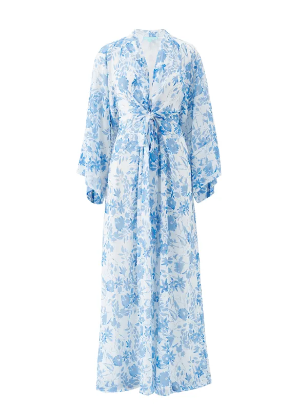 Wisdom Blue Floral Kaftan made by Melissa Odabash