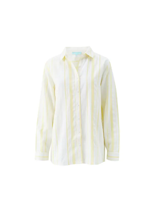 Tina Yellow Stripe Shirt sold by Melissa Odabash