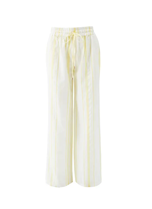 Krissy Yellow Stripe Trousers sold by Melissa Odabash