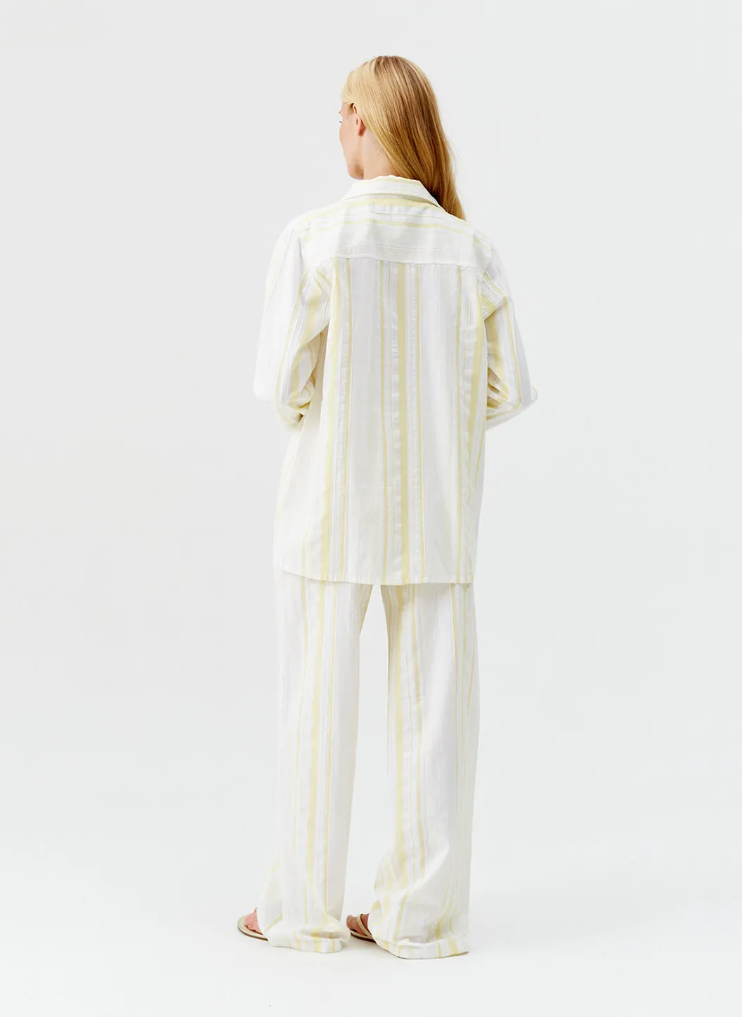 Krissy Yellow Stripe Trousers sold by Melissa Odabash product image thumbnail 4