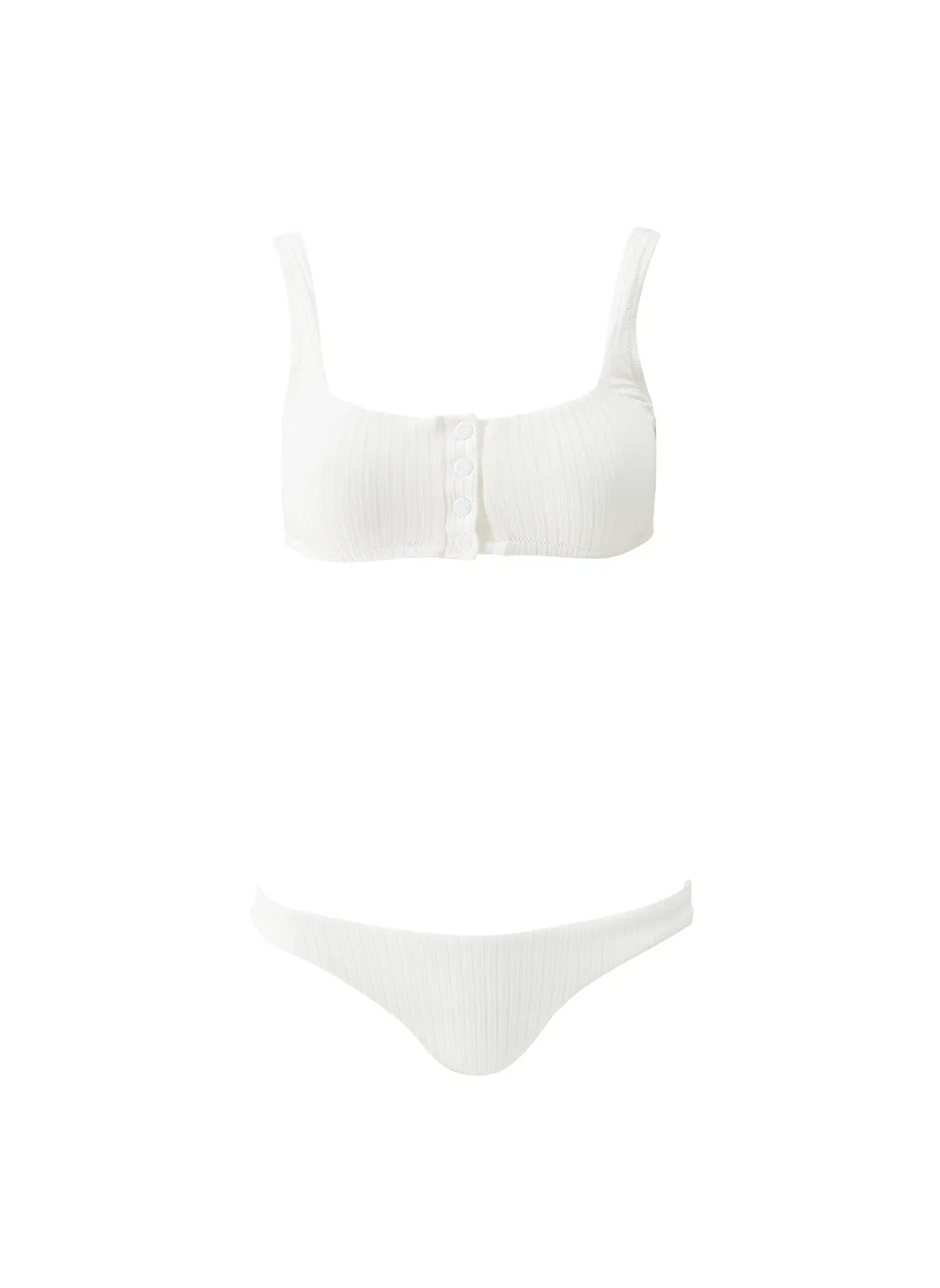 Salerno Ivory Ribbed Bikini sold by Melissa Odabash