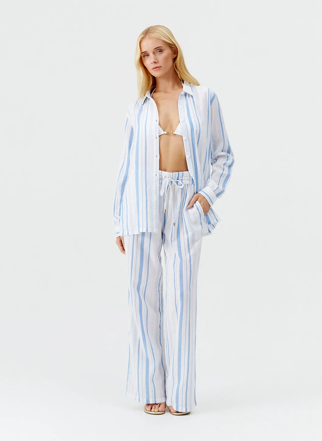 Krissy Oasis Stripe Trousers sold by Melissa Odabash product image thumbnail 5
