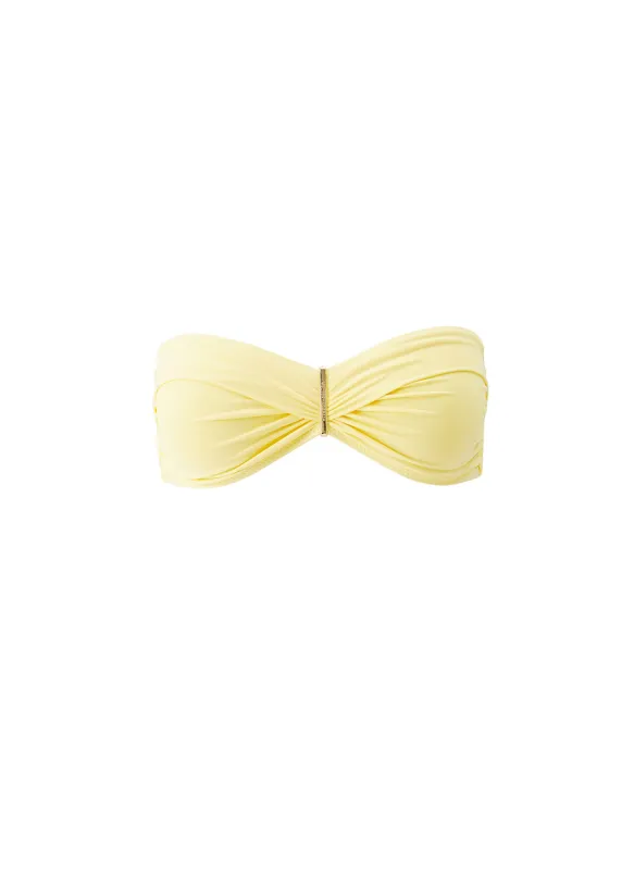 Positano Yellow Bikini Top sold by Melissa Odabash