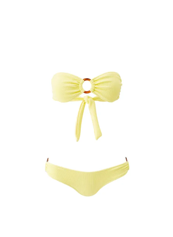 Belgium Yellow Ridges Bikini sold by Melissa Odabash