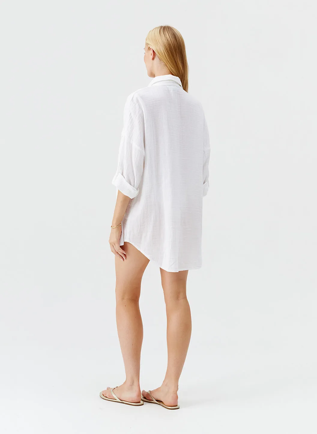 Elena White Shirt sold by Melissa Odabash product image thumbnail 4