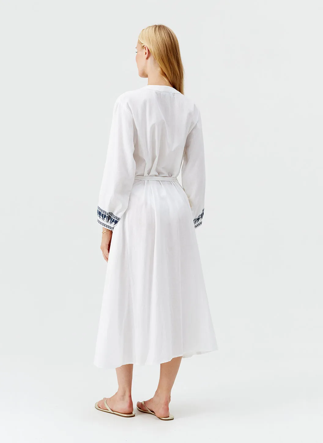 Audrey White/Marine Kaftan sold by Melissa Odabash product image thumbnail 4