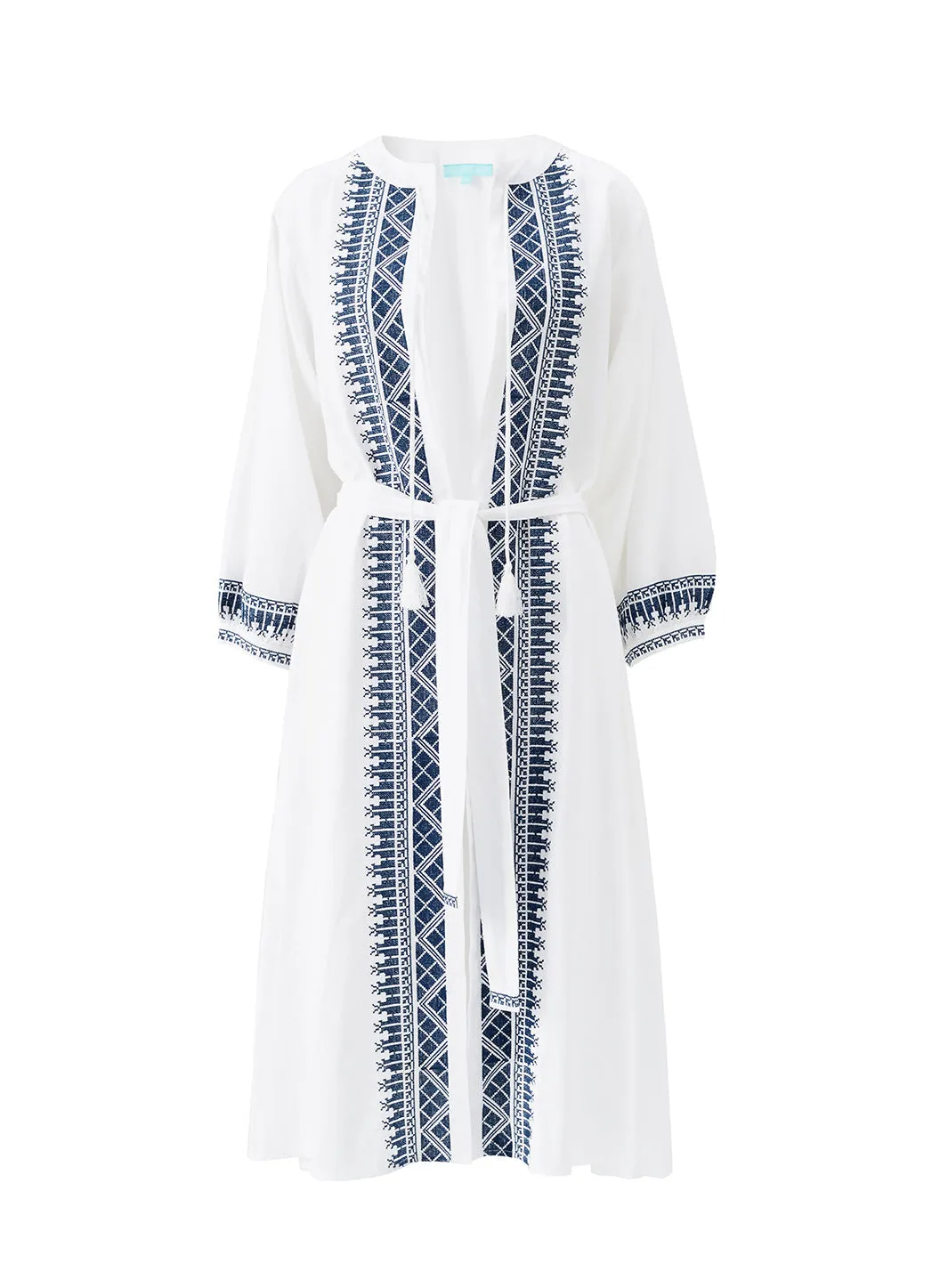 Audrey White/Marine Kaftan sold by Melissa Odabash