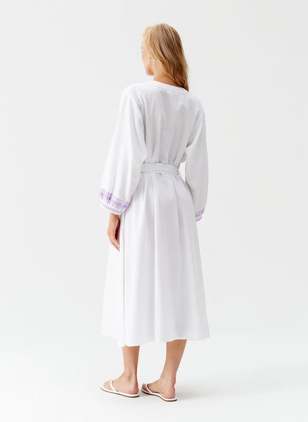 Audrey White/Lavender Kaftan sold by Melissa Odabash product image thumbnail 4