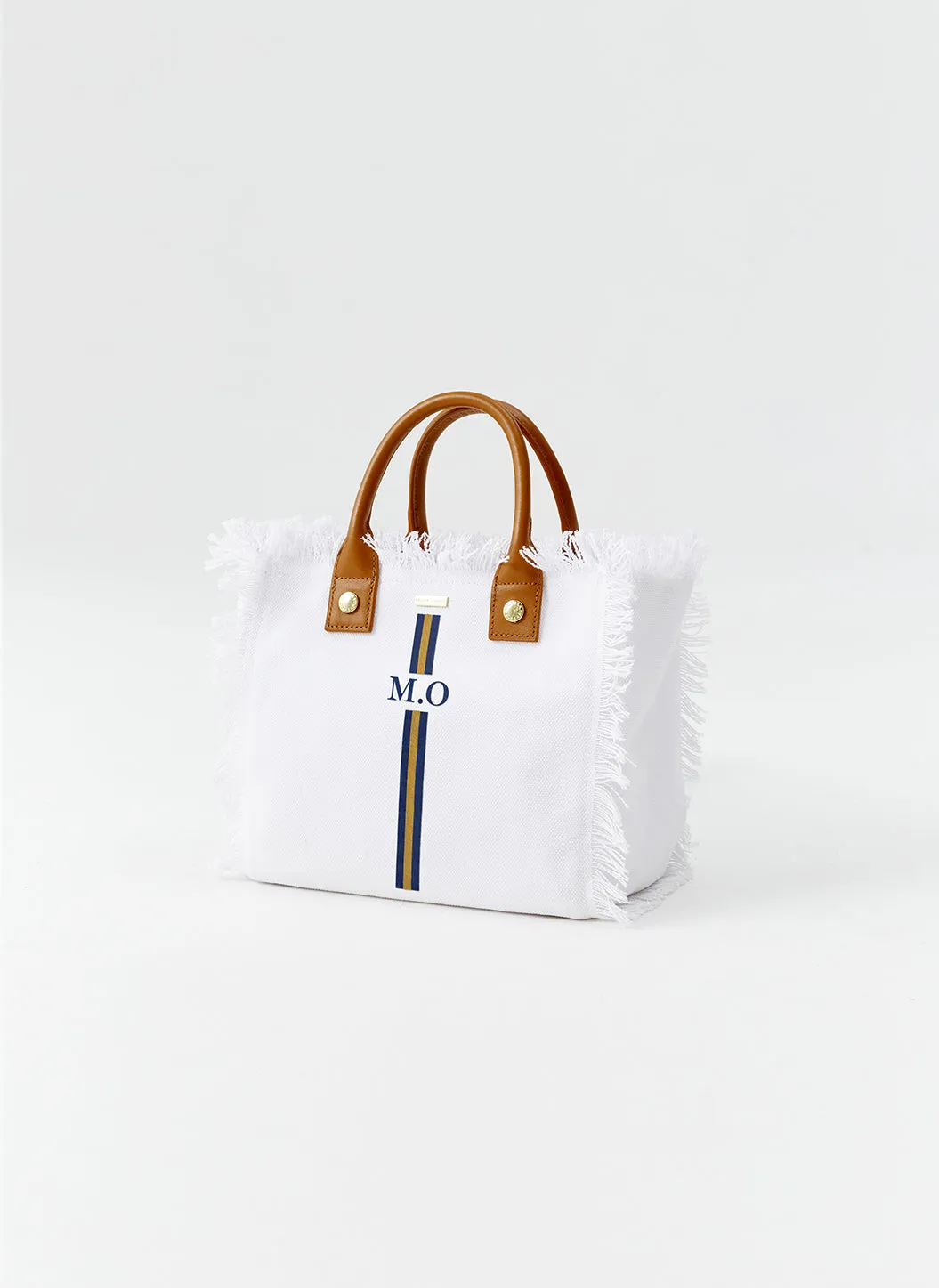 Porto Cervo White Navy/Gold sold by Melissa Odabash