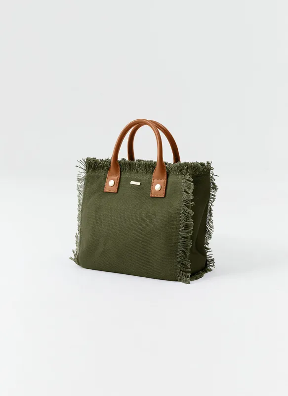 Porto Cervo Olive Tote sold by Melissa Odabash