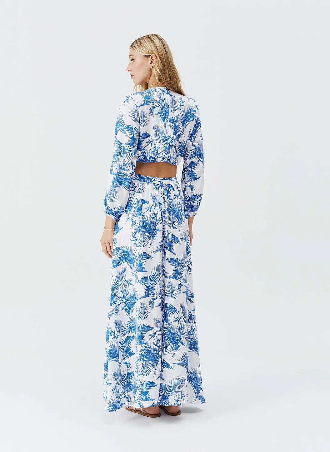 Anastasia Blue Palm Dress sold by Melissa Odabash product image thumbnail 4