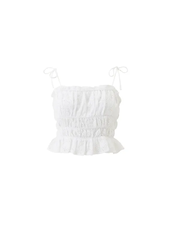 Freya White Top made by Melissa Odabash