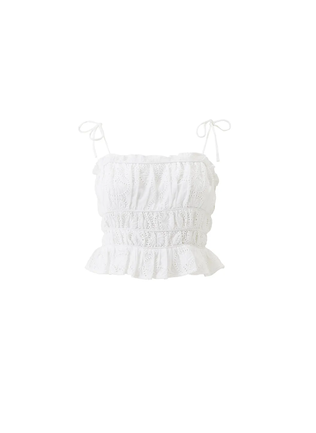 Freya White Top sold by Melissa Odabash
