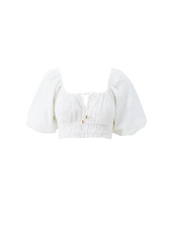Giorgia White Top sold by Melissa Odabash