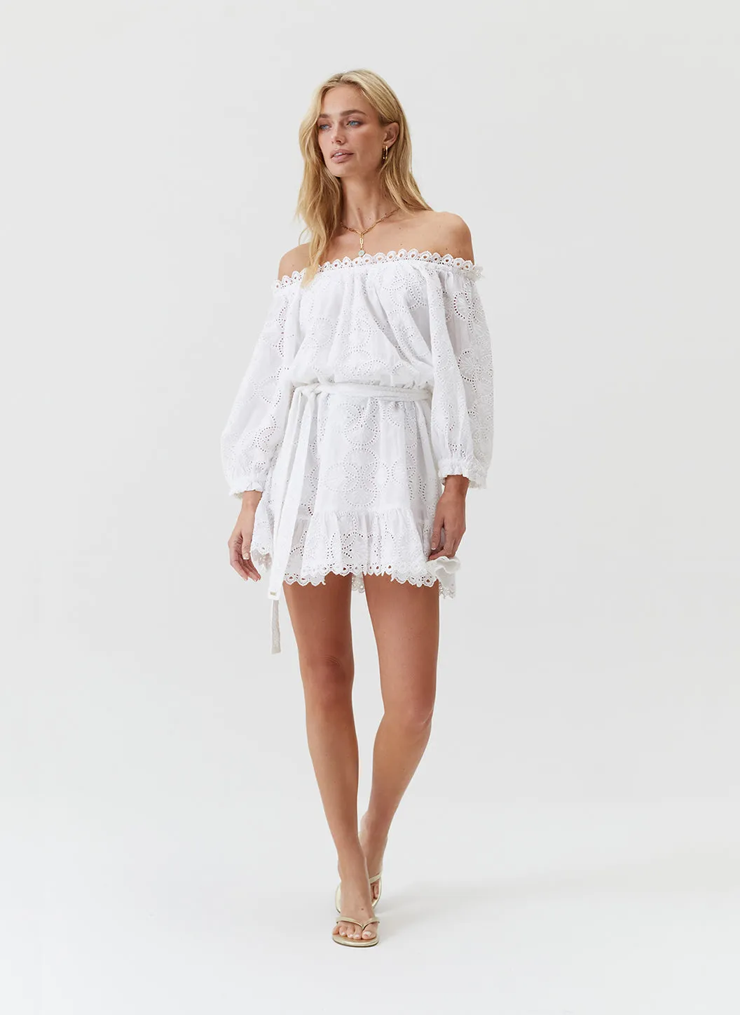 Avi White Dress sold by Melissa Odabash product image thumbnail 4