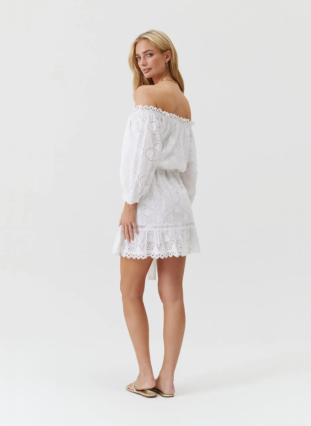 Avi White Dress sold by Melissa Odabash product image thumbnail 5