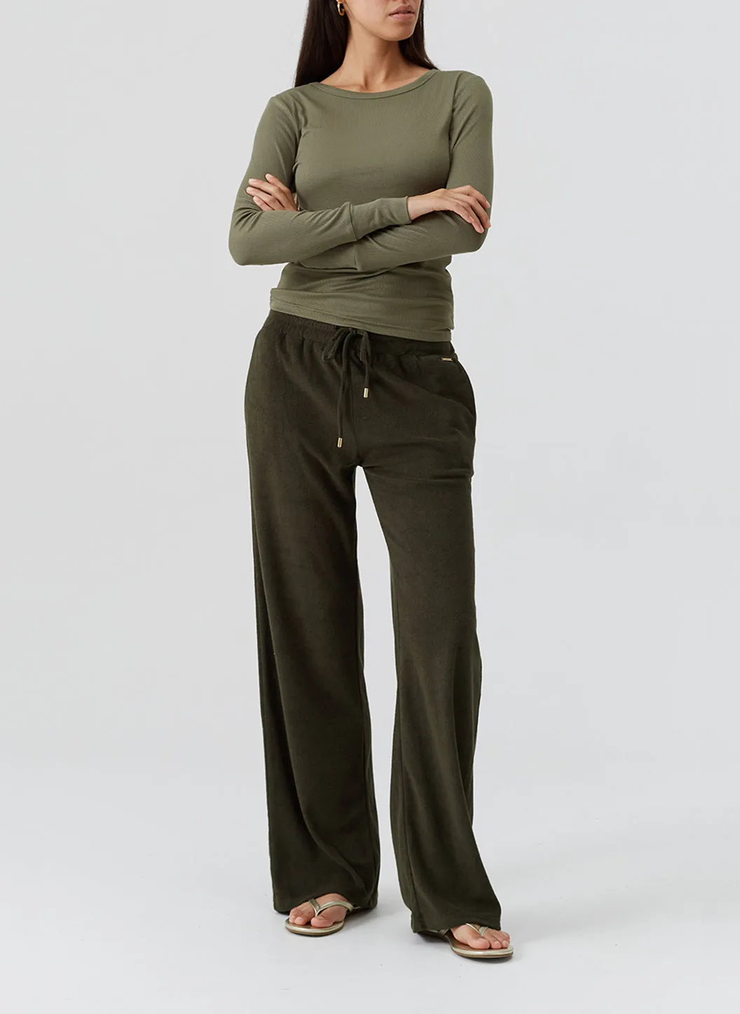 Exclusive Charlie Olive Long Sleeve Top sold by Melissa Odabash product image thumbnail 4