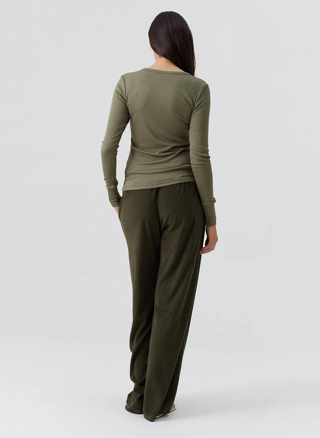 Exclusive Charlie Olive Long Sleeve Top sold by Melissa Odabash product image thumbnail 3