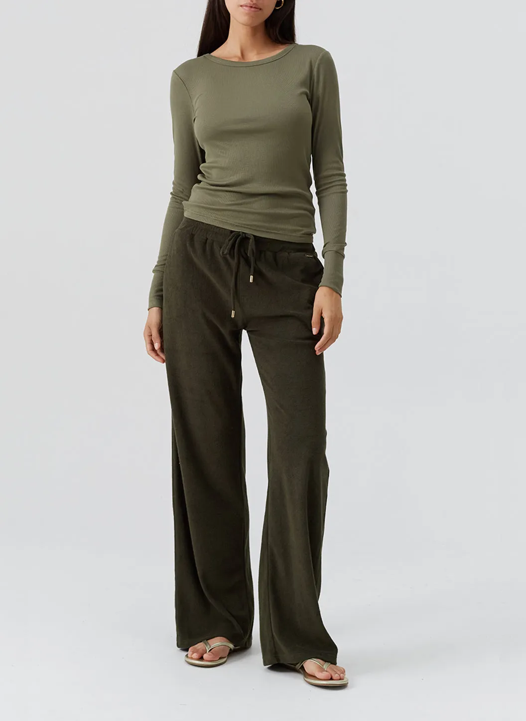 Exclusive Charlie Olive Long Sleeve Top sold by Melissa Odabash product image thumbnail 2