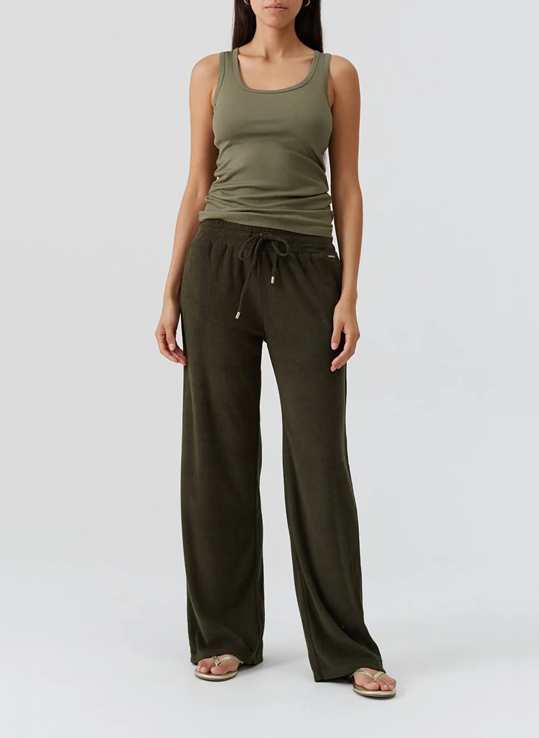 Exclusive Cora Olive Vest sold by Melissa Odabash product image thumbnail 2