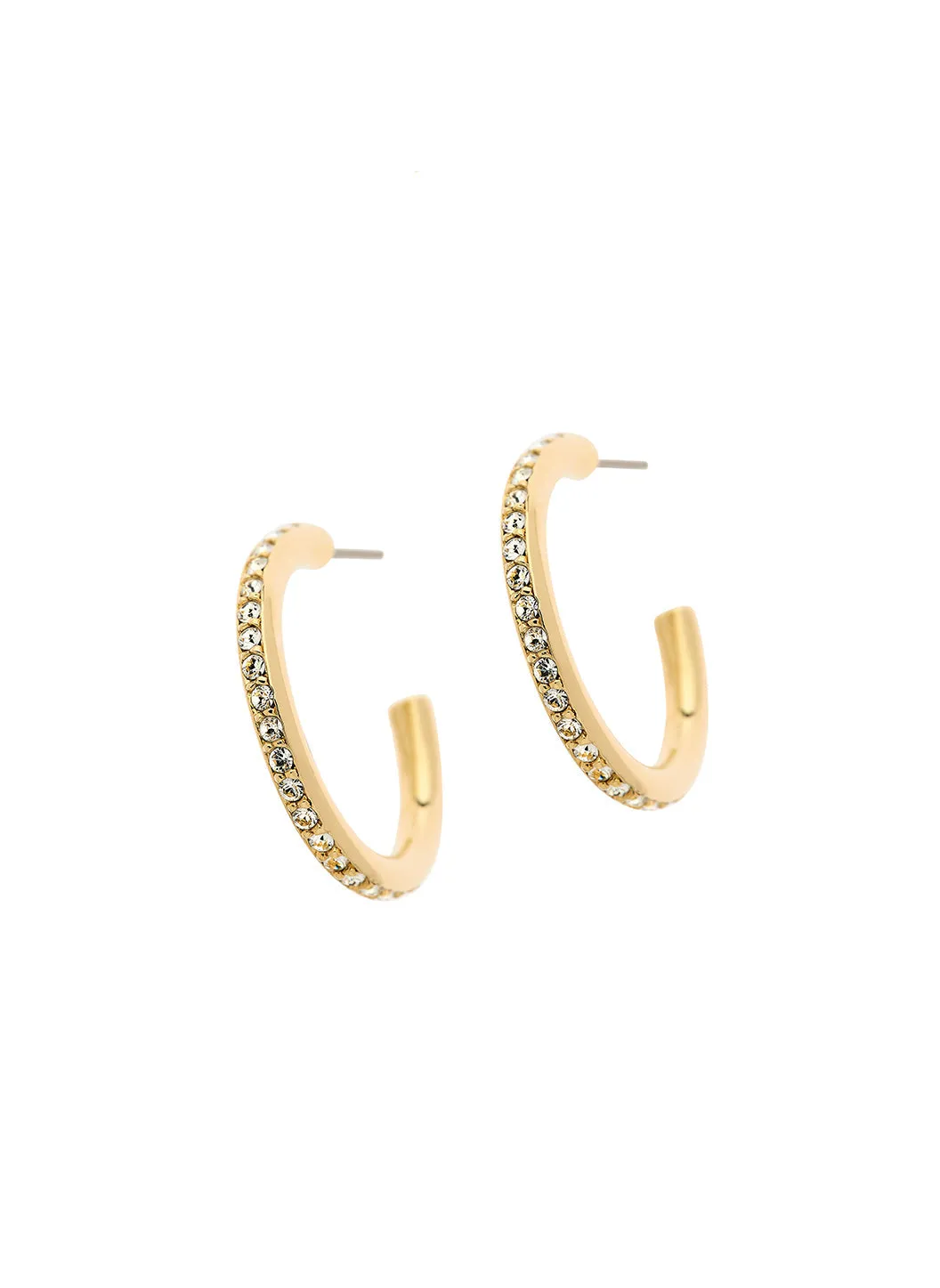Gold Crystal Hoop Earrings sold by Melissa Odabash