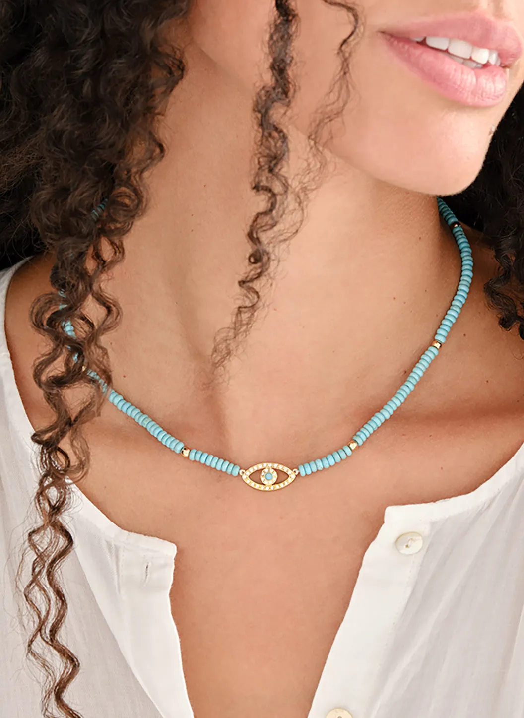Turquoise Eye Necklace sold by Melissa Odabash product image thumbnail 3