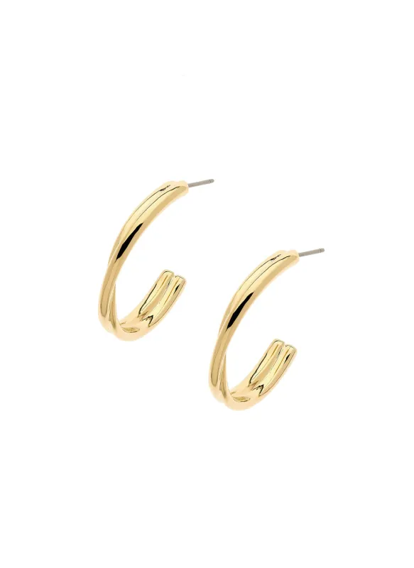 Gold Twist Hoop Earrings sold by Melissa Odabash