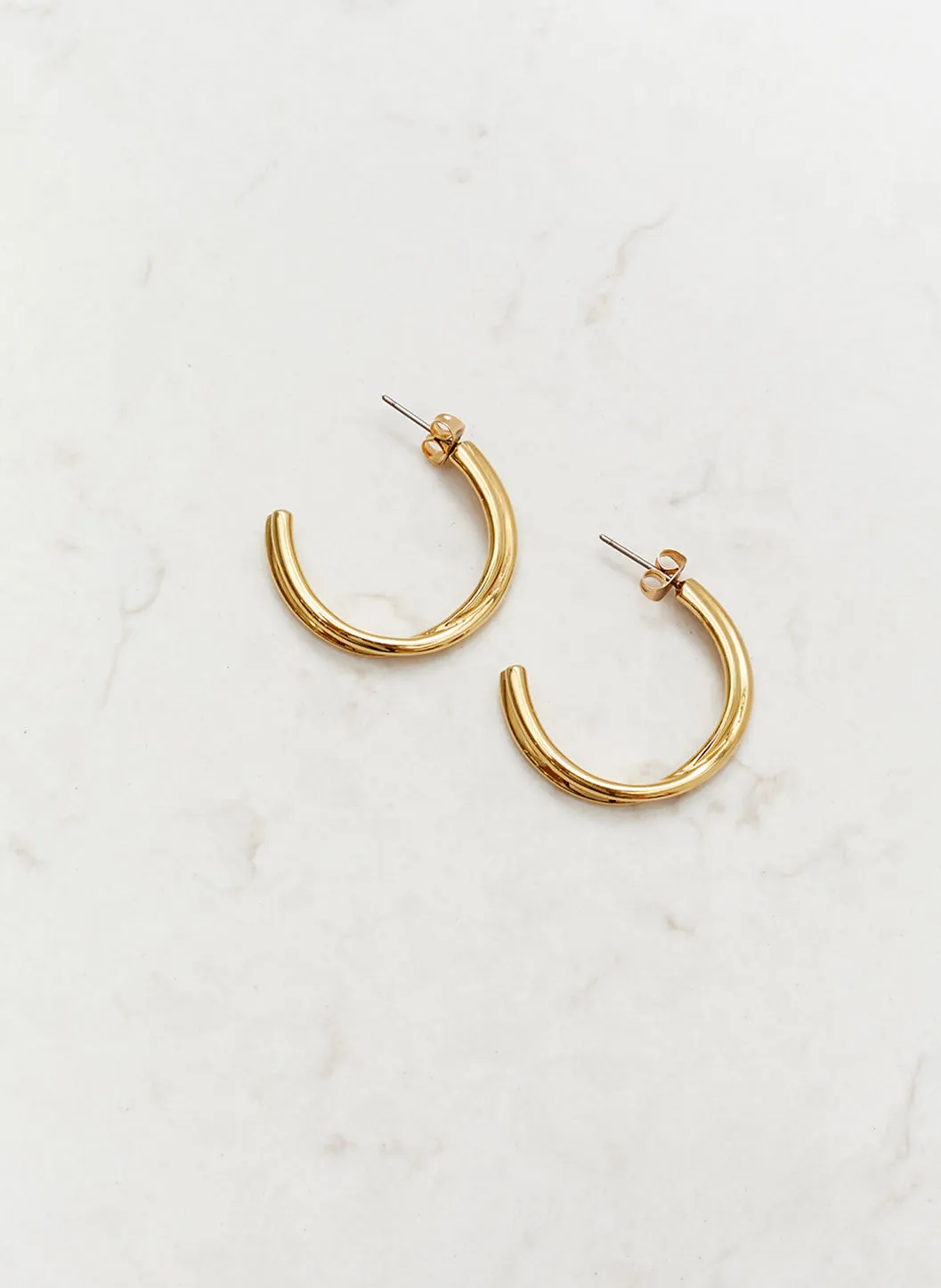 Gold Twist Hoop Earrings sold by Melissa Odabash product image thumbnail 2