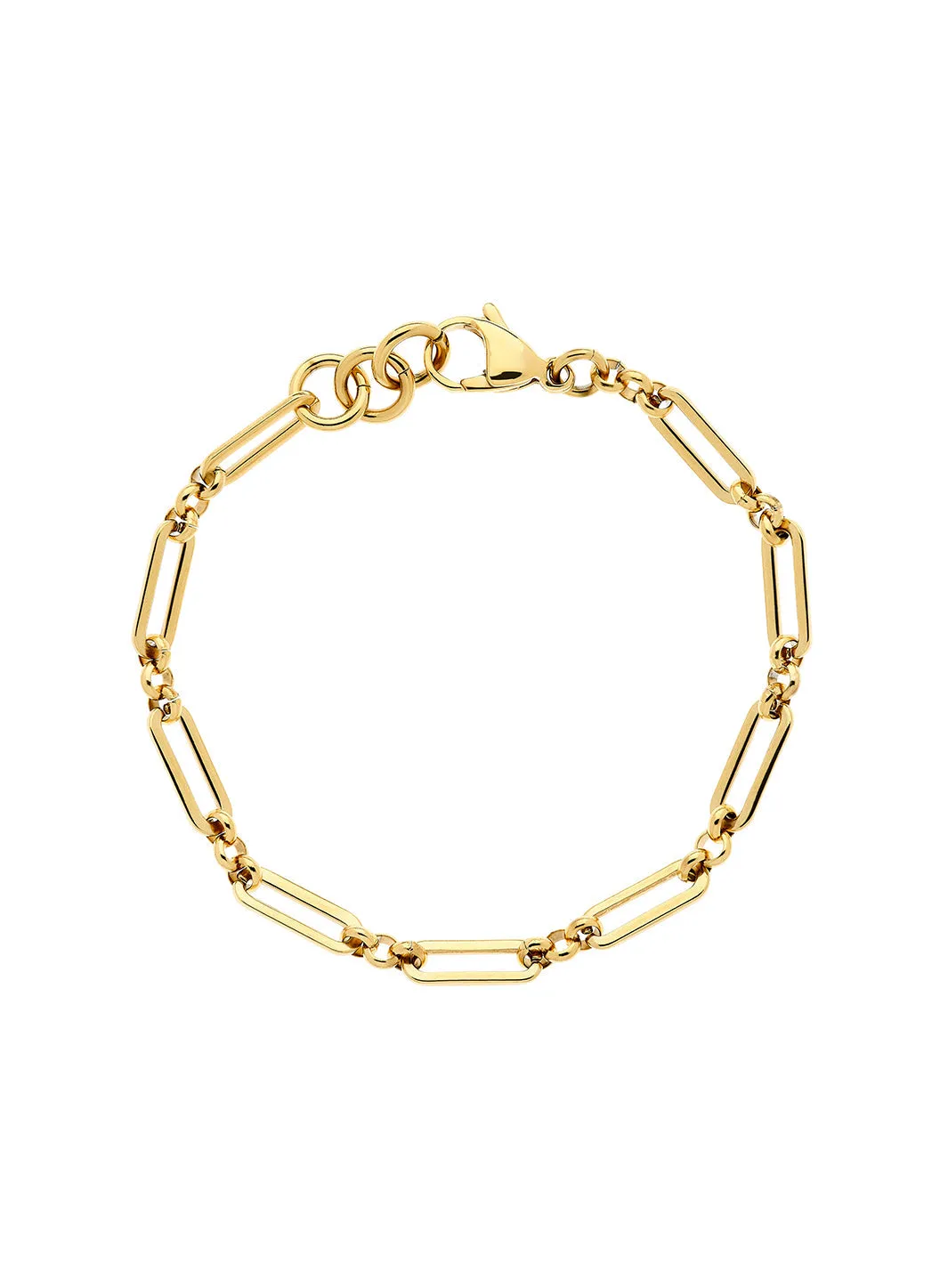 Gold Mixed Link Chain Bracelet sold by Melissa Odabash