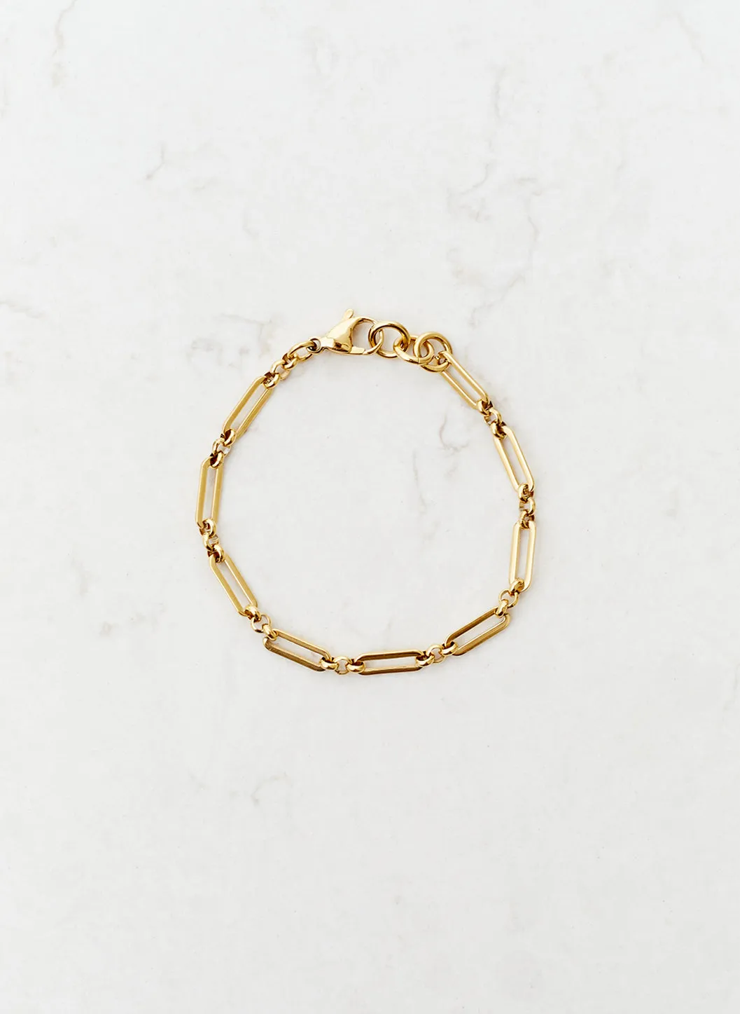 Gold Mixed Link Chain Bracelet sold by Melissa Odabash product image thumbnail 2